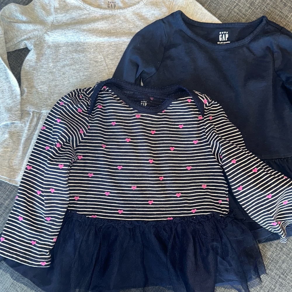 Three Baby Gap Peplum Tops
